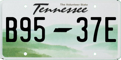 TN license plate B9537E