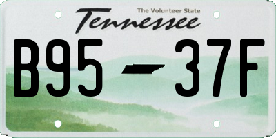 TN license plate B9537F
