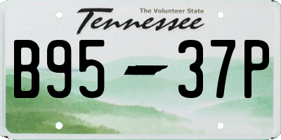 TN license plate B9537P