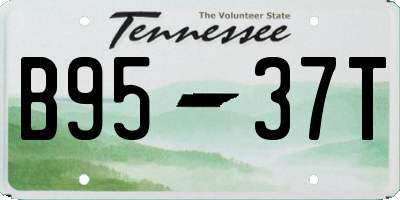 TN license plate B9537T