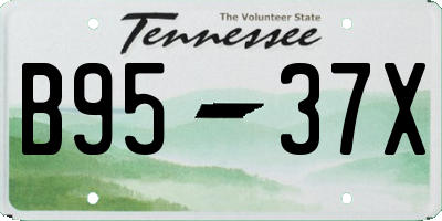 TN license plate B9537X