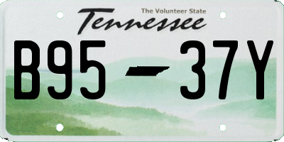 TN license plate B9537Y