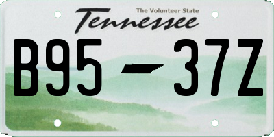 TN license plate B9537Z