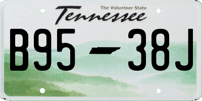 TN license plate B9538J