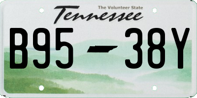 TN license plate B9538Y
