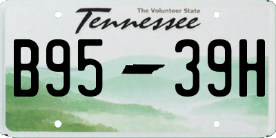 TN license plate B9539H