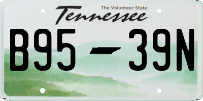 TN license plate B9539N