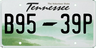 TN license plate B9539P
