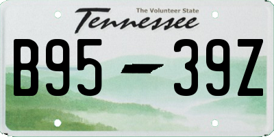 TN license plate B9539Z