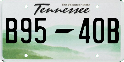 TN license plate B9540B