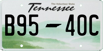 TN license plate B9540C