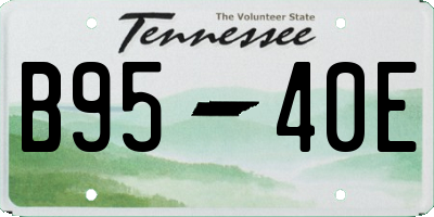 TN license plate B9540E