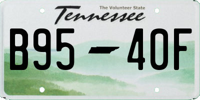 TN license plate B9540F