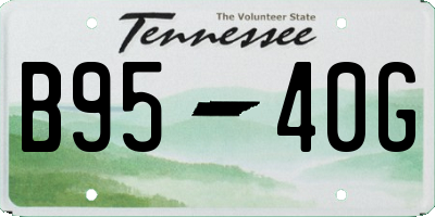 TN license plate B9540G