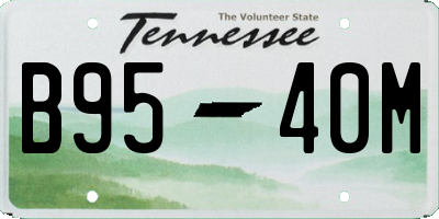 TN license plate B9540M