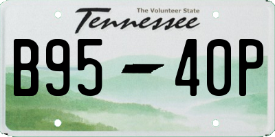 TN license plate B9540P