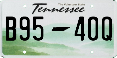 TN license plate B9540Q