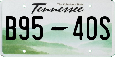 TN license plate B9540S