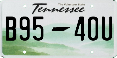 TN license plate B9540U