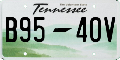 TN license plate B9540V