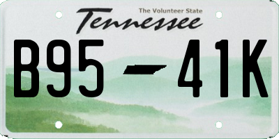 TN license plate B9541K