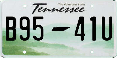 TN license plate B9541U