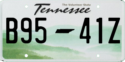 TN license plate B9541Z
