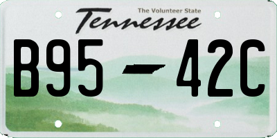TN license plate B9542C