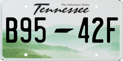 TN license plate B9542F