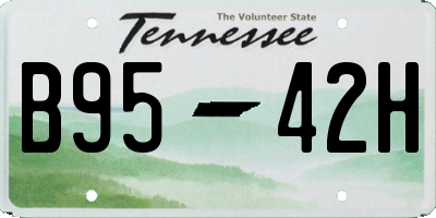 TN license plate B9542H