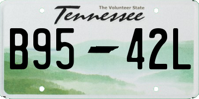 TN license plate B9542L