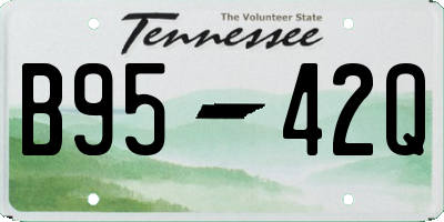 TN license plate B9542Q
