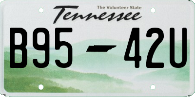 TN license plate B9542U