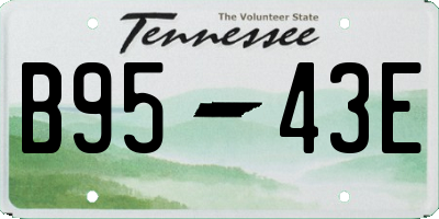 TN license plate B9543E