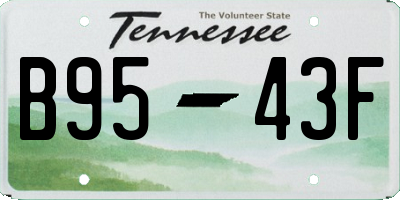 TN license plate B9543F