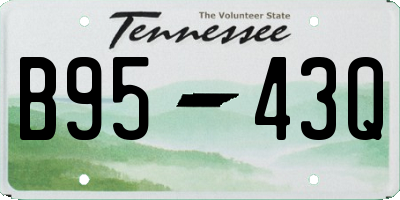 TN license plate B9543Q