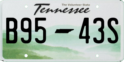 TN license plate B9543S
