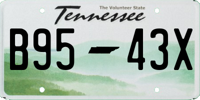 TN license plate B9543X