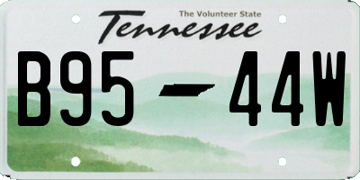 TN license plate B9544W
