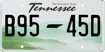 TN license plate B9545D