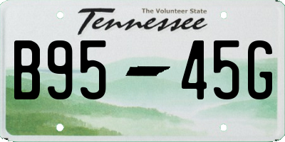 TN license plate B9545G