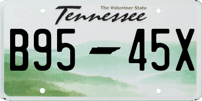 TN license plate B9545X