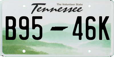 TN license plate B9546K
