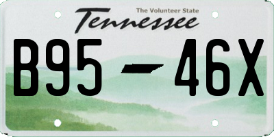 TN license plate B9546X