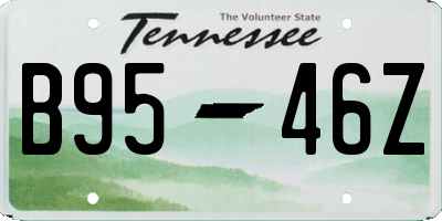 TN license plate B9546Z