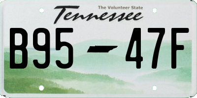TN license plate B9547F