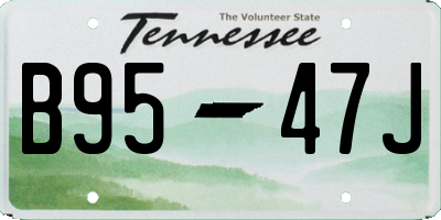 TN license plate B9547J