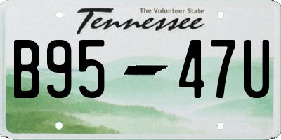 TN license plate B9547U