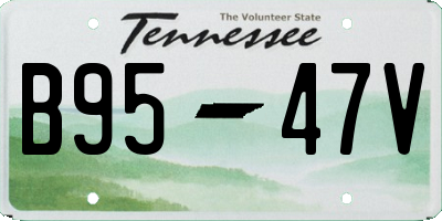 TN license plate B9547V