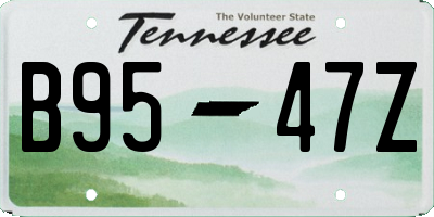 TN license plate B9547Z